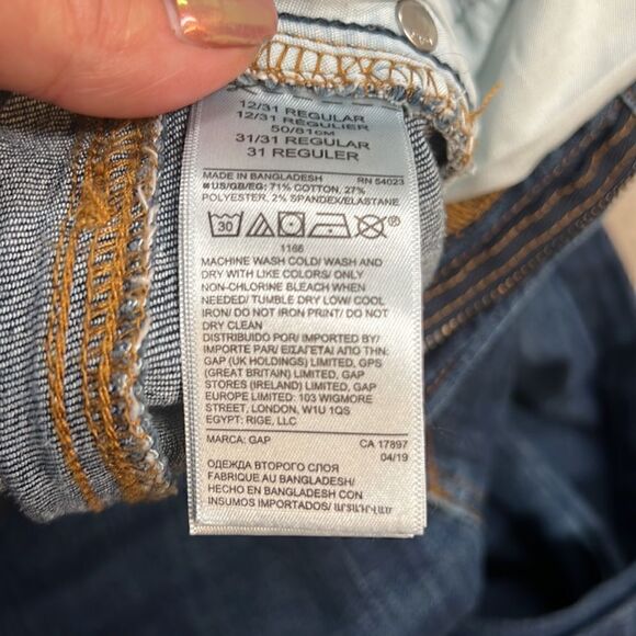 Gap Denim Regular Straight Cut Size 12 - Picture 5 of 5